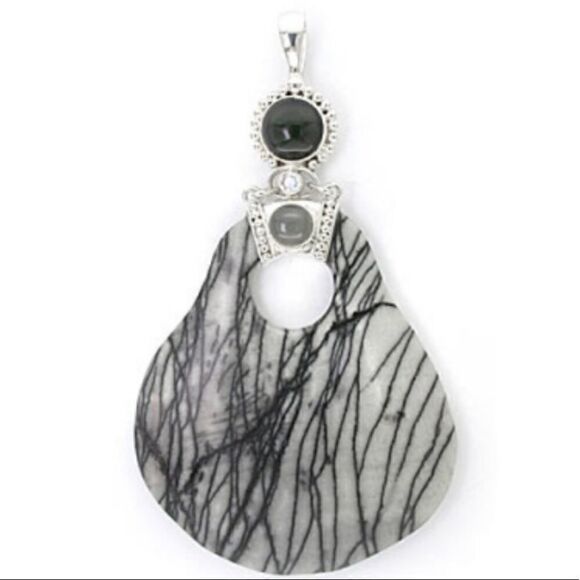 HUGE Sajen Offerings Picasso marble pendant - Picture 1 of 5